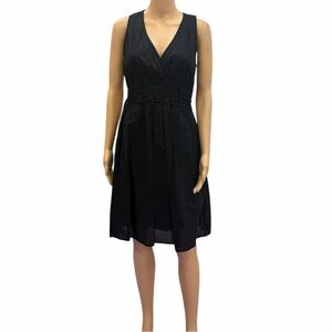 Converse One Star Black Cotton Sleeveless V Neck Dress Womens Medium